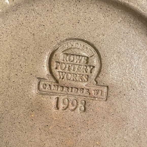 Lot of 2 Vintage Rowe Pottery Works 7" Salad Cereal Bowls Salt Glazed 1998 2001 - Picture 7 of 12